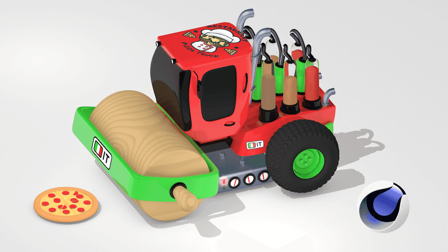 3D Animation - Pizzatruck
